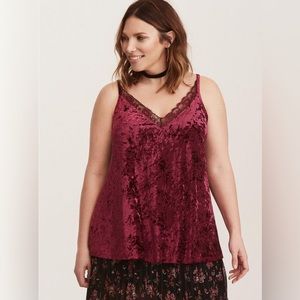 Torrid Velvet Cami Tank Top